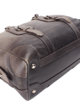 PRD BANDOLIERA BROWN TAUPE LEATHER SILVER HARDWARE WITH STRAPS AND DUST COVER