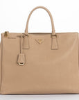 PRD BN1802 Saffiano Lux Hand Bag, Sabbia Light Cafe Color, with Dust Cover