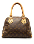 Brown LV Monogram Manhattan PM HandBag
