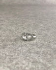 Christian D1OR CD Logo Motif Rhinestone Ring Silver PETIT CD Vintage di6pz4