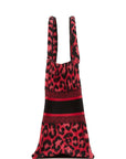 Christian D1OR Book Tote Fuchsia Leopard Canvas