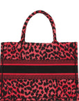 Christian D1OR Book Tote Fuchsia Leopard Canvas