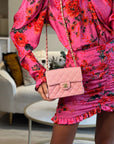 *RARE* CH Pink Mini Square Flap Bag in Caviar Leather with 24K Gold Plated Hardware