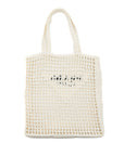 PRD crochet tote bag raffia white