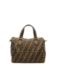FNDI Boston Bag FF Jacquard Canvas Brown GHW