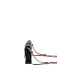 PRD Electra city flap bag calfskin black / red SHW