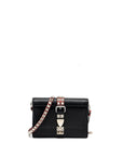 PRD Electra city flap bag calfskin black / red SHW