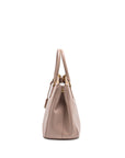 PRD FUOCO SAFFIANO LUX LEATHER MEDIUM DOUBLE ZIP TOTE LIGHT PINK GHW