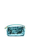 FNDI baguette bag sequin / leather blue GHW