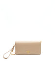 PRD Giada Saffiano Leather Wallet on Chain Beige