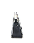 PRD Double Zip Tote Bag Calfskin Black/White SHW