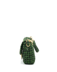 FNDI Baguette Limited edition Tweed Green GHW