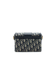 Christian D1OR 30 Montaigne Box Bag Oblique Canvas Blue