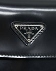 PRD Cleo Shoulder Bag Brushed Leather Black SHW