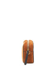 FNDI Camera Crossbody Bag suede leather brown/ black GHW