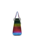 Christian D1OR 2017 Limited Edition Lady Art Medium in Metallic Rainbow Calfskin SHW