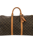 Brown LV Monogram Keepall 50 Travel Bag