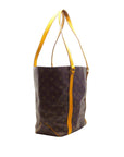 Brown LV Monogram Sac Shopping PM Tote Bag