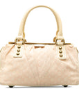 Beige LV Monogram Mini Lin Trapeze PM HandBag