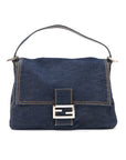 FNDI Denim Mamma Baguette Shoulder Bag