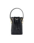 FNDI Black Mon Tresor Mini Leather Bag