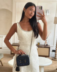 *HOT* CH Navy & Black Small Vanity Case Bag in Caviar Leather with Brushed Gold Hardware