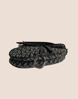 CHRISTIAN D1OR 2000 NAVY & GREY TROTTER SADDLE BAG