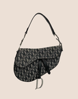 CHRISTIAN D1OR 2000 NAVY & GREY TROTTER SADDLE BAG