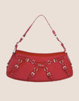 CHRISTIAN D1OR 2003 RED LEATHER BONDAGE BAG