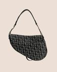 CHRISTIAN D1OR 2000 NAVY & GREY TROTTER SADDLE BAG