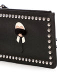 FNDI Black Studded Karlito Wristlet