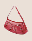 CHRISTIAN D1OR 2003 RED LEATHER BONDAGE BAG