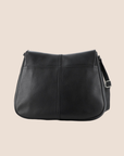 CHRISTIAN D1OR CD BLACK LEATHER FLAP CROSSBODY BAG