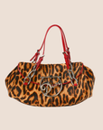 CHRISTIAN D1OR 2004 LEOPARD PRINT DIVA SHOULDER BAG