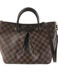 Brown LV Damier Ebene Siena MM Satchel