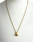 Christian D1OR CD Logo Stone Necklace Gold Vintage snnhc8