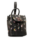 Black LV Lockme Floral Backpack