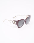 Christian D1OR 30 Montaigne Sunglasses Maroon / Gold Acetate 135mm