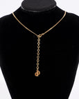 Christian D1OR CD Motif Necklace Gold Rhinestone