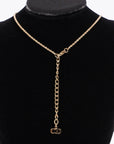 Christian D1OR CD Heart Motif Necklace Gold Rhinestone