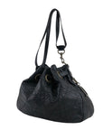 Christian D1OR Cannage Logo Motif Drawstring Shoulder bag Black Vintage ryhx6x