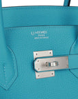 HMS Special Order (HSS) Birkin 35 Bleu du Nord Verso Togo Brushed Palladium Hardware