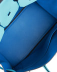 HMS Special Order (HSS) Birkin 35 Bleu du Nord Verso Togo Brushed Palladium Hardware