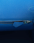 HMS Special Order (HSS) Birkin 35 Bleu du Nord Verso Togo Brushed Palladium Hardware