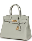 HMS Birkin 30 Gris Neve Togo Gold Hardware