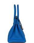 HMS Birkin 30 Bleu Zellige Togo Gold Hardware