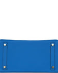 HMS Birkin 30 Bleu Zellige Togo Gold Hardware