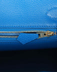HMS Birkin 30 Bleu Zellige Togo Gold Hardware