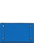 HMS Special Order (HSS) Birkin 30 Bleu Electric and Etain Clemence Brushed Gold Hardware