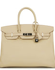 Top Quality HMS Birkin 35 Parchemin Epsom Palladium Hardware